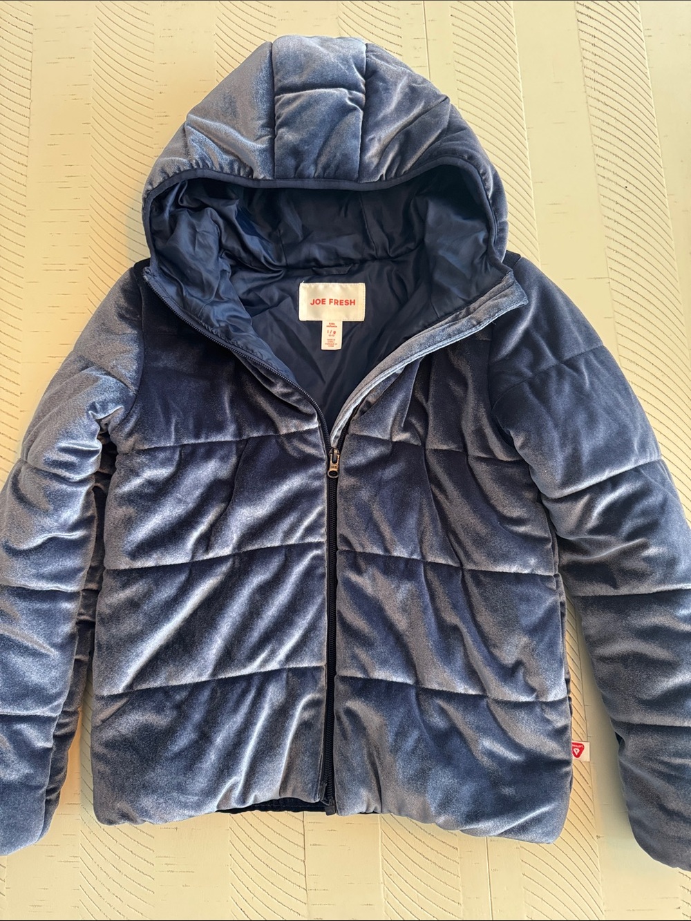 Joe Fresh Girls' Navy Blue Puffer Jacket with Hood L